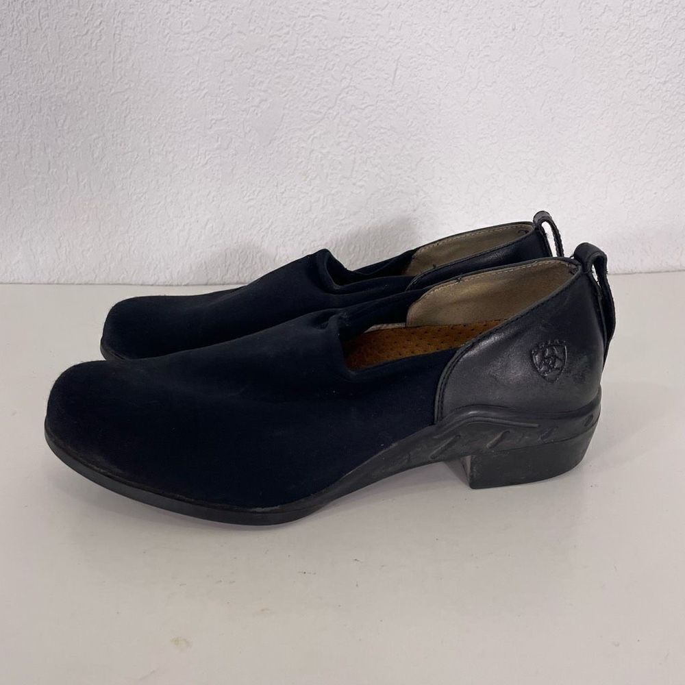 Ariat Black Knit and Leather Low Heels Size 7.5